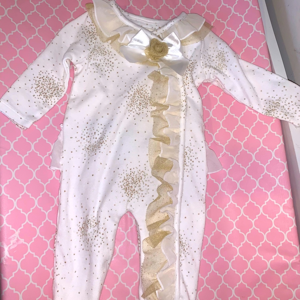 Fancy baby footie pajamas
